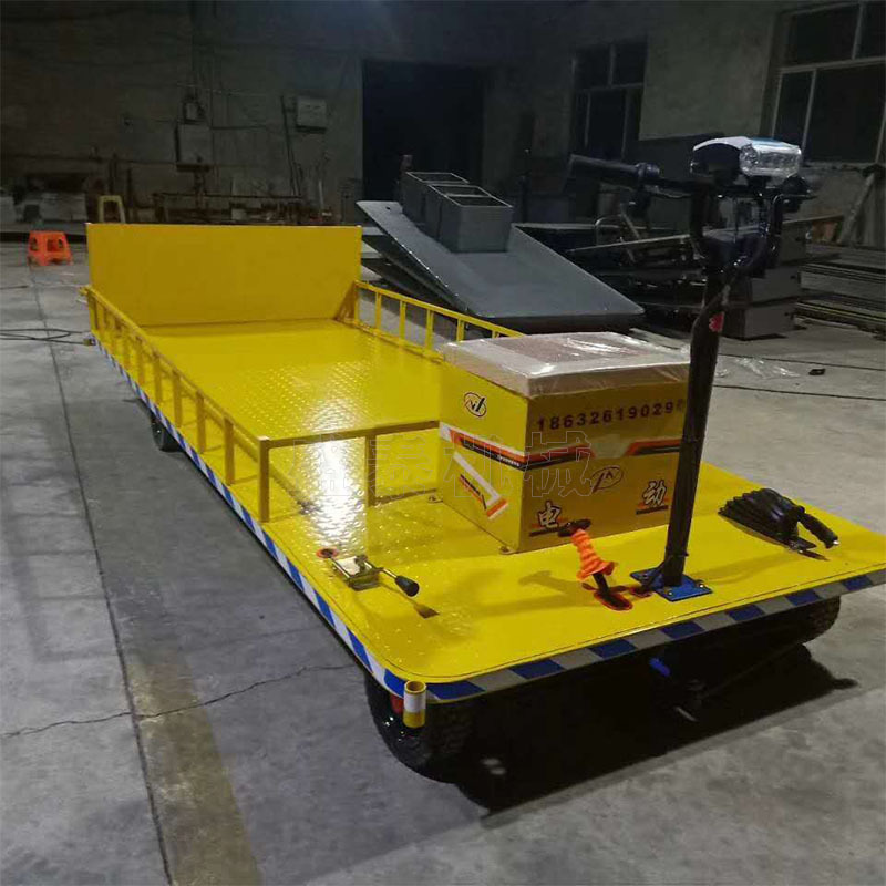 小型电动平板四轮车 物流站运输平板车电动搬运车电瓶运输设备