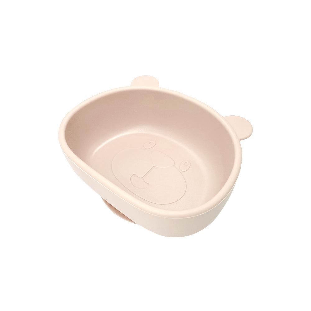 Bebé y bebé suministros Placa de silicona integrada vajilla para niños dibujos animados Panda suplemento alimenticio infantil tazón tenedor cuchara traje