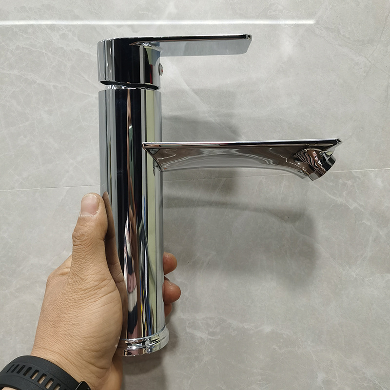 Baño de cobre refinado, mueble de baño, grifo de agua fría y caliente, lavabo, lavabo, lavabo, lavabo, lavabo, grifo de un solo orificio