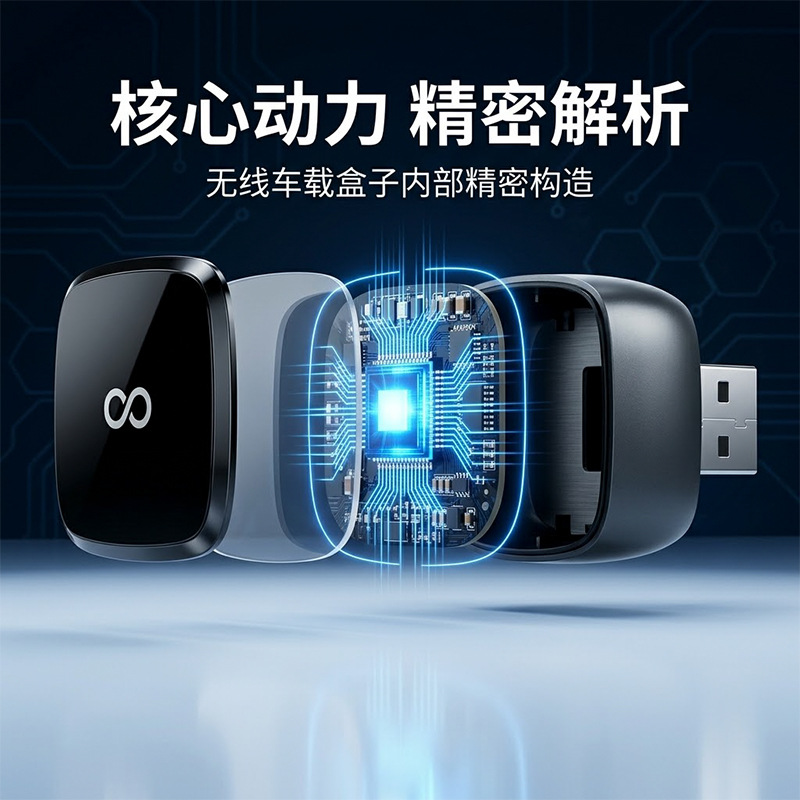 Cross-border wireless carplay adapter, smart Android Auto car connectivity box, 2-in-1 carplay box