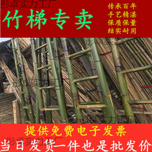 人字梯户外直梯工程梯高竹节梯毛竹梯子竹梯电力阁楼梯施工绝缘梯