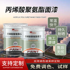 丙烯酸聚氨酯防腐面漆金属防锈钢结构栏杆彩钢瓦磁漆中灰设备油漆
