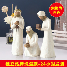 ALIEXPRESS/WALMART跨境外贸平台爆款代发圣诞诞生马槽组树脂摆件