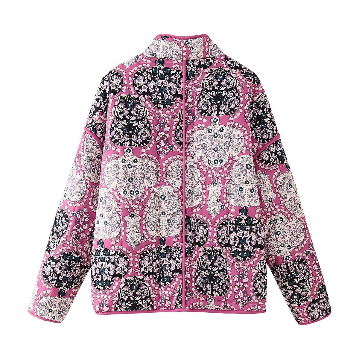 2024 Autumn/Winter New Product Women's Street Fashion Casual Printed Cotton Jacket w028 6246_voghion.com