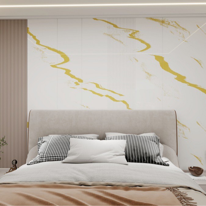 New Marble Gilt Series Wall Stickers Waterproof and Oil-Proof Wall Beautification Decorative Wall Stickers