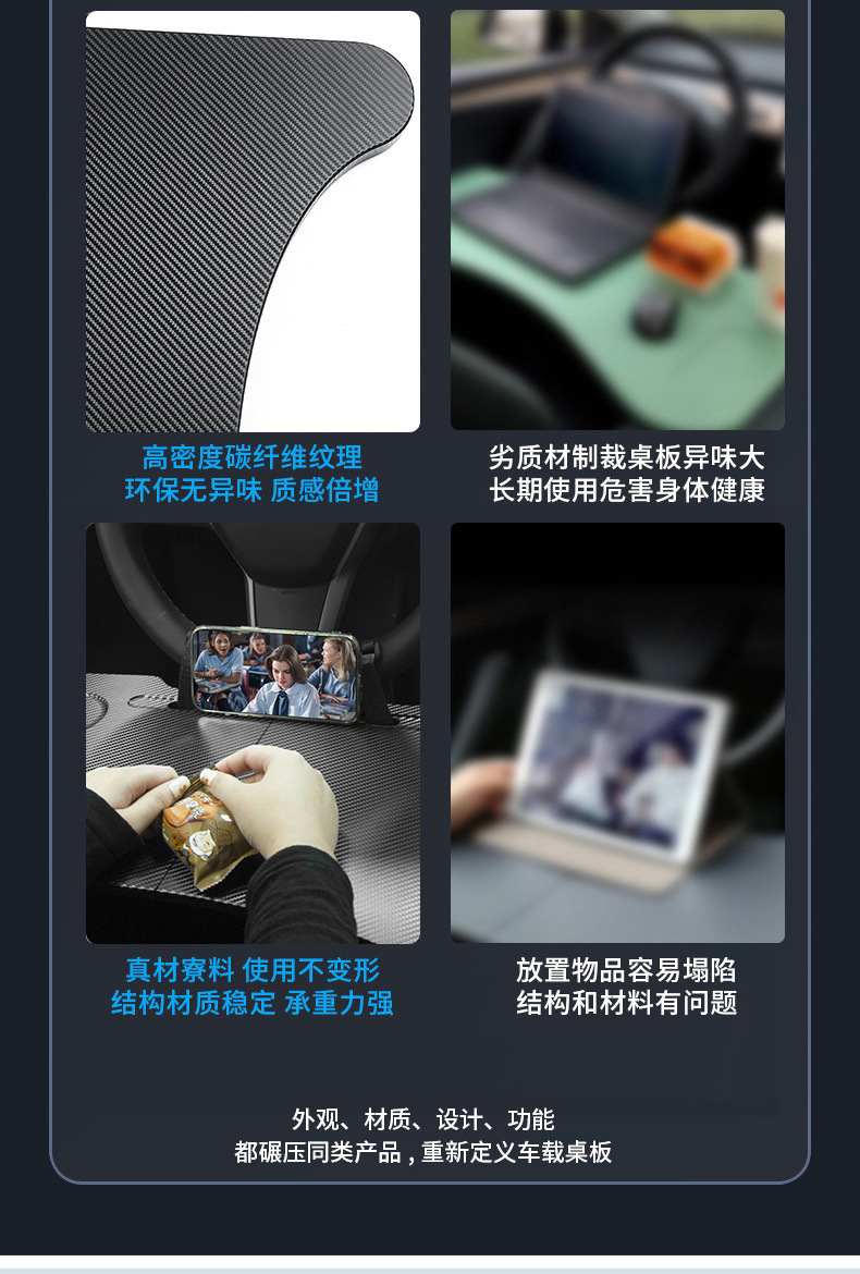 Suitable for Tesla Model Y/3 Car Foldableing Table Board Xiaopeng Ideal General Car Office Dining Table