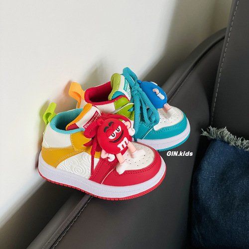 {15-37 sizes} two-year-old baby girl shoes autumn soft-soled baby toddler shoes high-top sneakers children's sports shoes