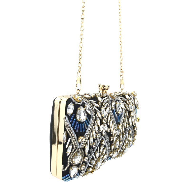2021 europeo y americano nuevo rhinestone de cuentas noche bolso vestido banquete bolsa Socialite embrague bolso de hombro transfronterizo
