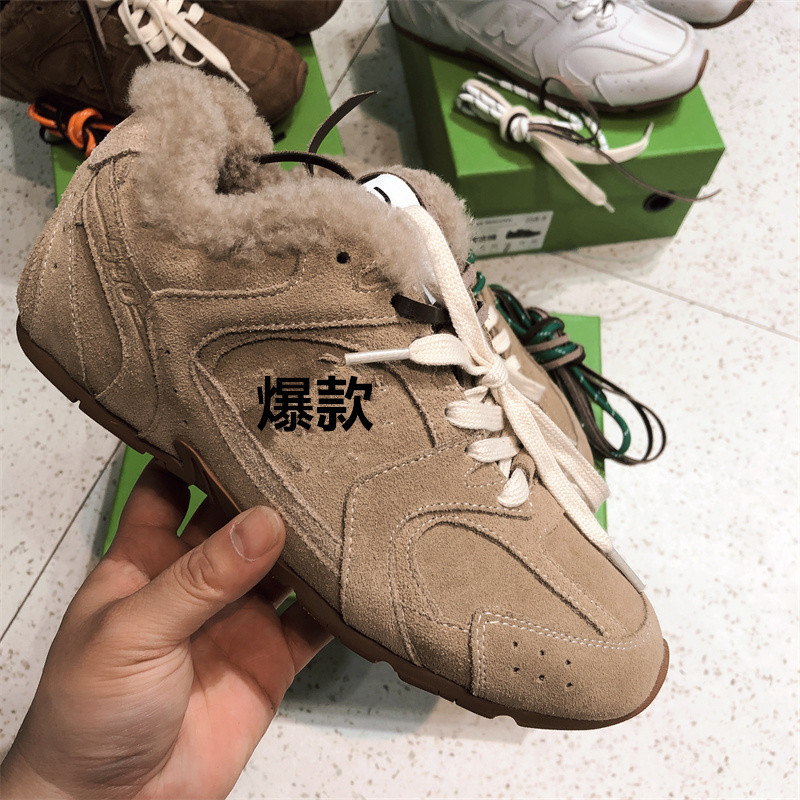 카키 코튼 안감