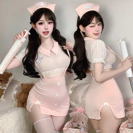 情趣内衣qqny礼物纯欲免脱诱惑女仆可爱扮演护士制服透视露胸套装