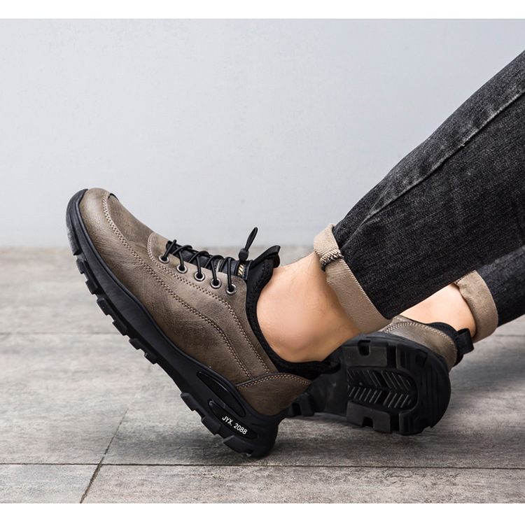 Freizeitschuhe für Herren, Lederschuhe, Sneakers aus Canvas, leicht zu reinigende Sneakers mit Fußgewölbeunterstützung_voghion.com