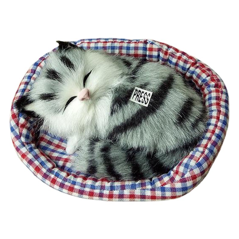 Simulación pequeño nido gato simulación animal decoración de juguete para niños será llamado juguete de dibujos animados juguete de peluche