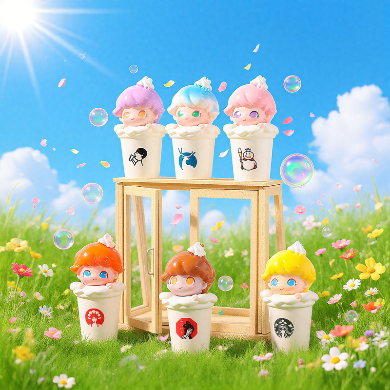 かわいい Diddy ミルクティーカップかわいい人形デスクトップ装飾品 diy キーホルダーアクセサリートレンディな人形ブラインドバッグ卸売|undefined