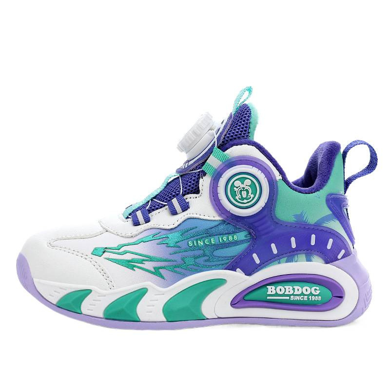 Babu Bean zapatos de algodón para niños invierno nuevos zapatos de baloncesto de cuero antideslizante para niños con calentamiento de algodón para niños