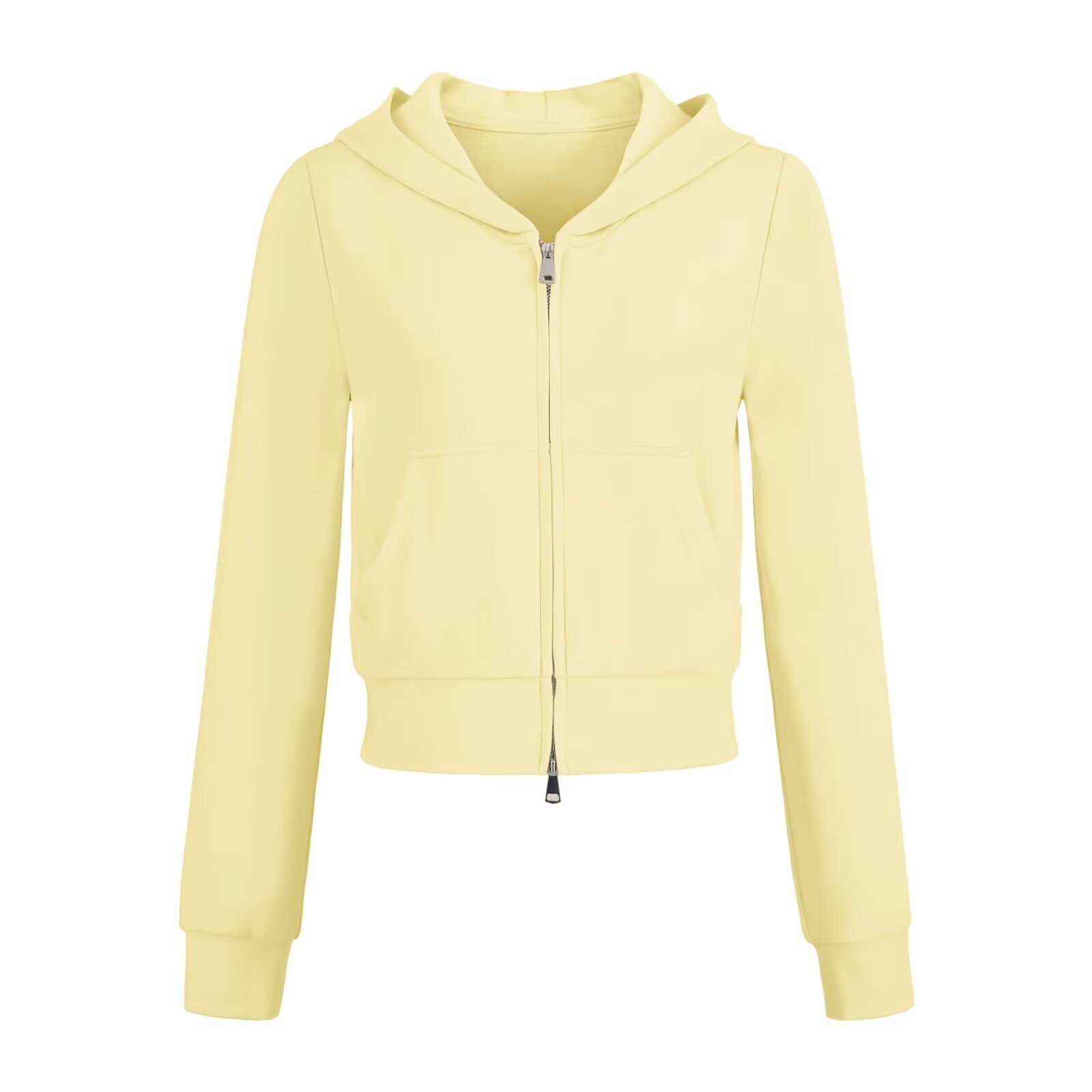 Winter Sporty Casual Fitness Women's Sweatshirt And Pants Set Hooded Zip up Sweatshirt Low Rise Drawstring Pants_ecoleips.com