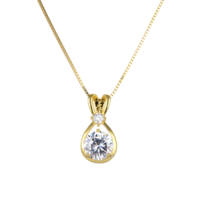 Moda collar lindo accesorios Corea del Sur s925 plata artificial diamante joyería colgante de las mujeres colgante en forma de gota