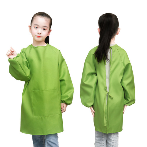 Wholesale children's painting clothes, medium and large children's kindergarten painting aprons, custom logo reverse dressing, children's painting smocks