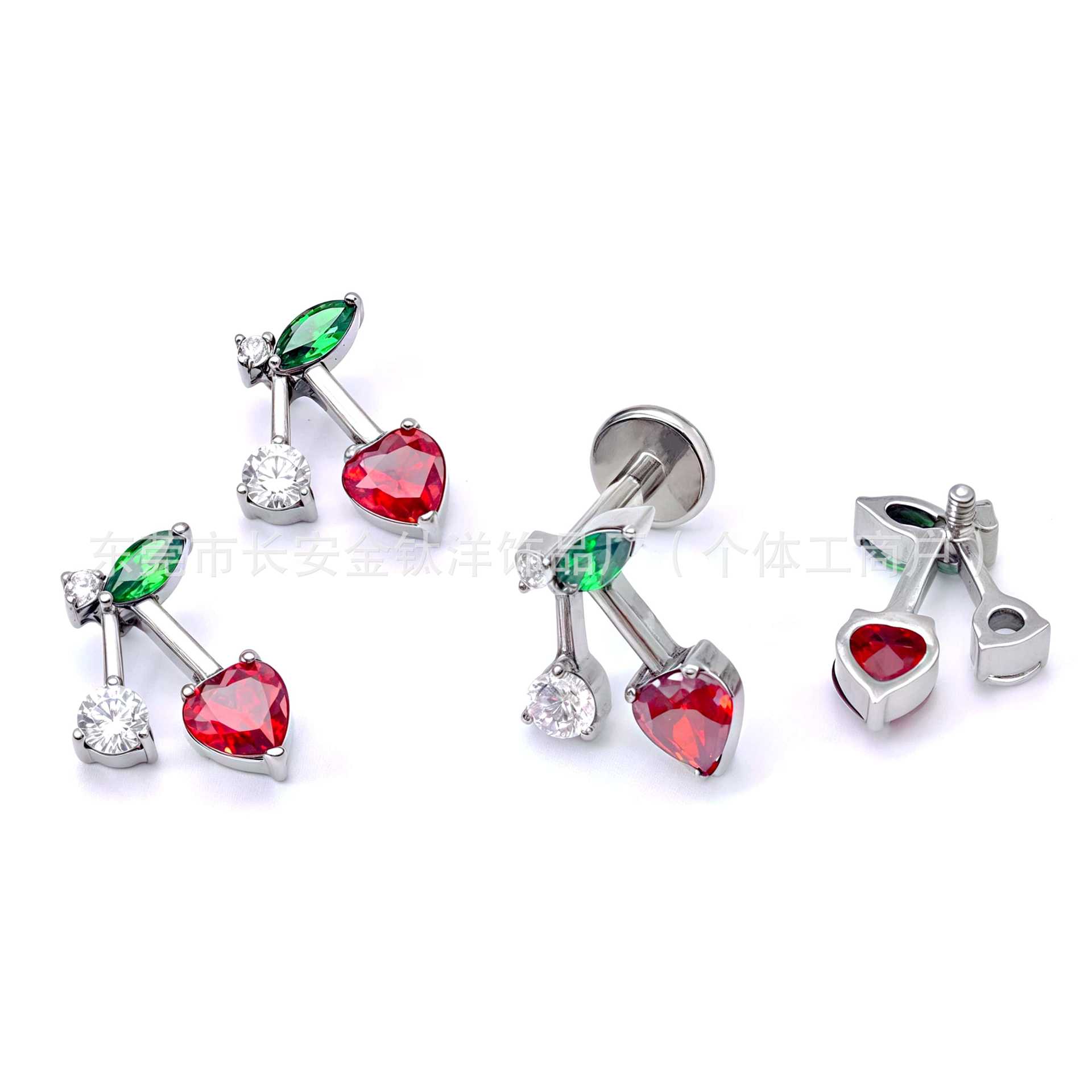 Labret piercing jewelry detail image