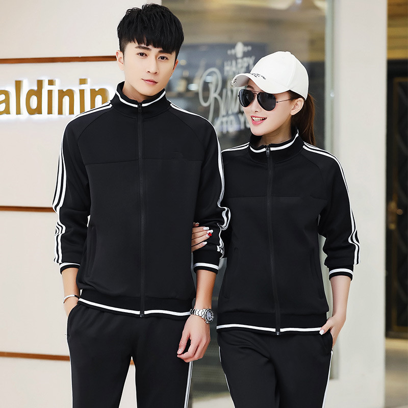2021新款春秋季男女青年情侶套裝運動服裝長袖休閑褲子外套時尚潮