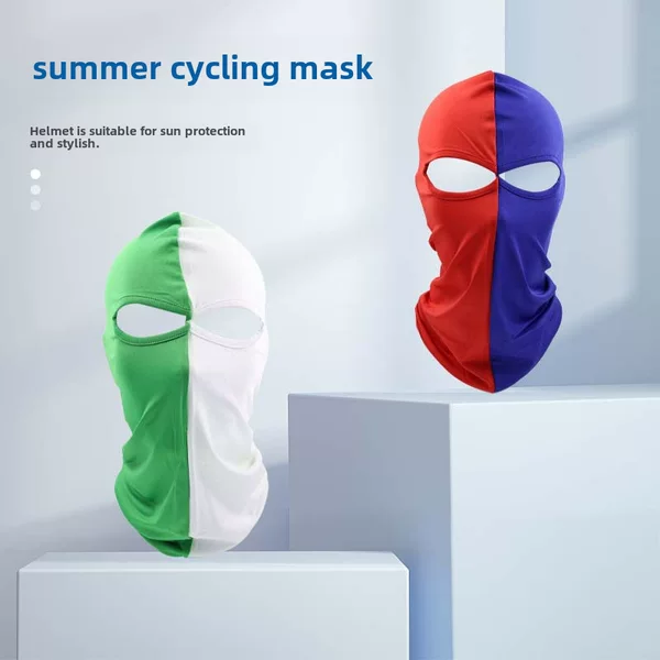 Summer Outdoor Sports Ice Silk Head Mask, Sun Protection, Windproof and Dustproof Headgear, Cycling Scarf, Headscarf, Wind Protection and Face Protection