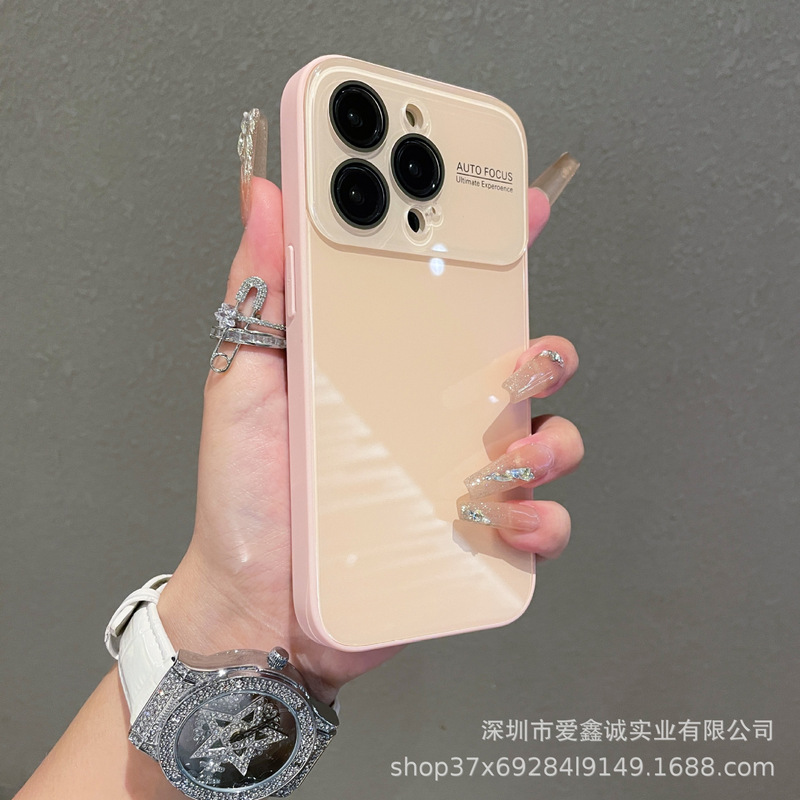 大视窗自带镜头膜16ProMax苹果手机壳12iphone17适用14高级纯色壳|undefined