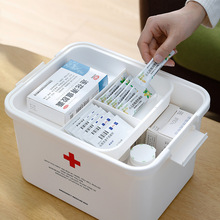 中式家庭分层药箱儿童医药大容量常备药物收纳盒医疗急救箱
