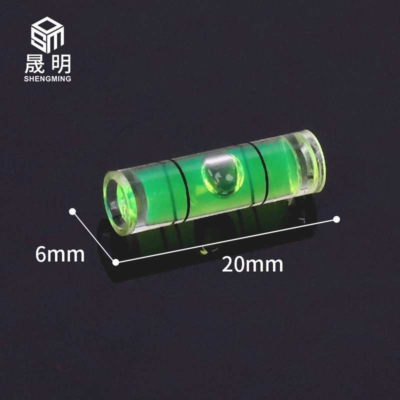 6*20 мм акриловый пластиковый цилиндрический уровень, измерительный инструмент, балансир, пузырьковый уровень