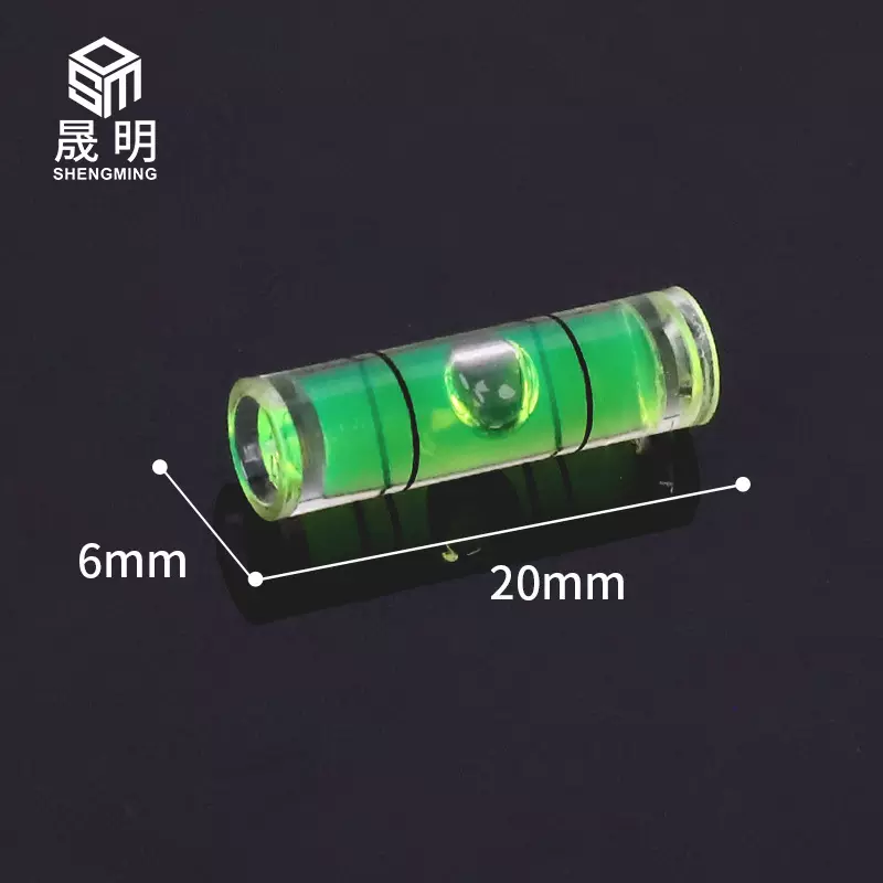 6*20MM亚克力塑料圆柱水平泡测量小工具平衡尺水平泡水准泡水平仪