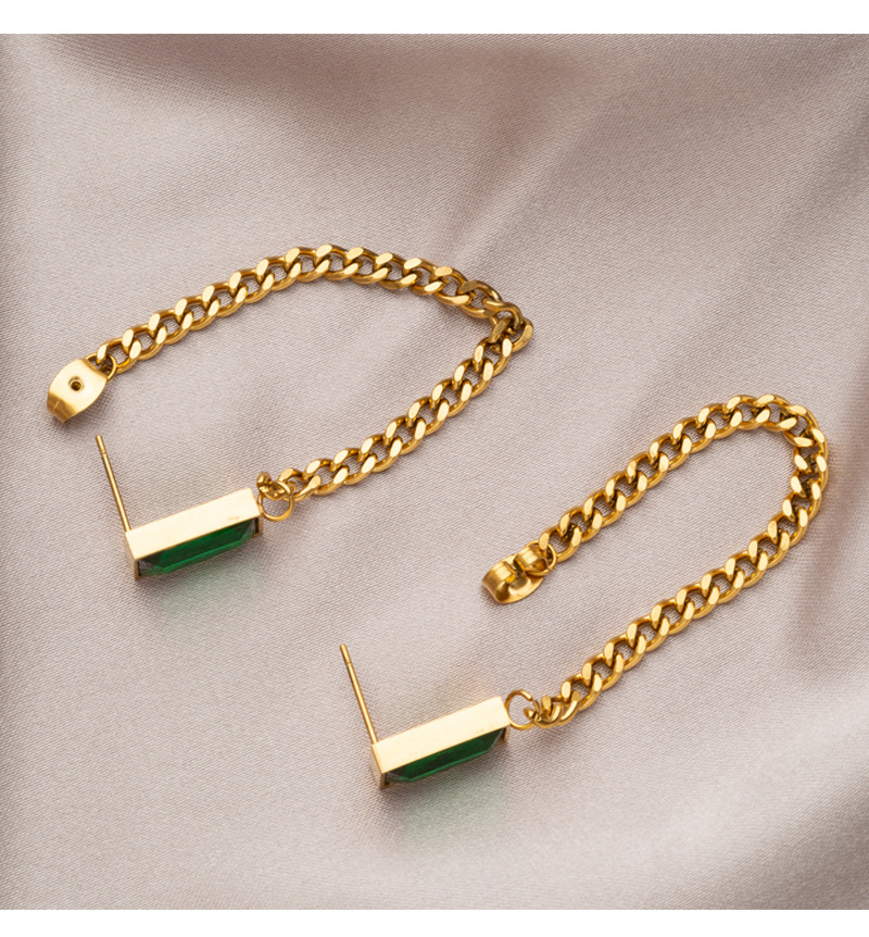 Lady Geometric Titanium Steel Plating Earrings 1 Pair