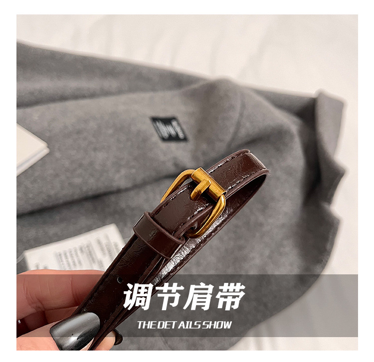 Autumn and winter fashion hand-held bucket bag for women, Korean retro and high-end style, versatile single-shoulder bag, 2024 niche casual women's bag undefined