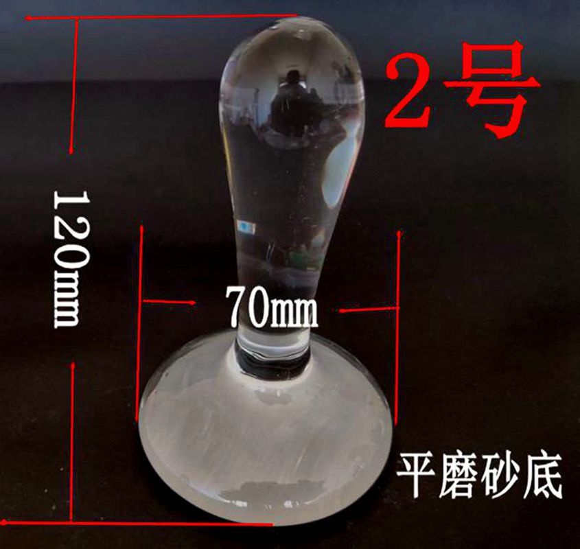 水晶平底磨砂药杵膏药矿石颜料圆头药锤实验研磨棒耐高温研磨器具