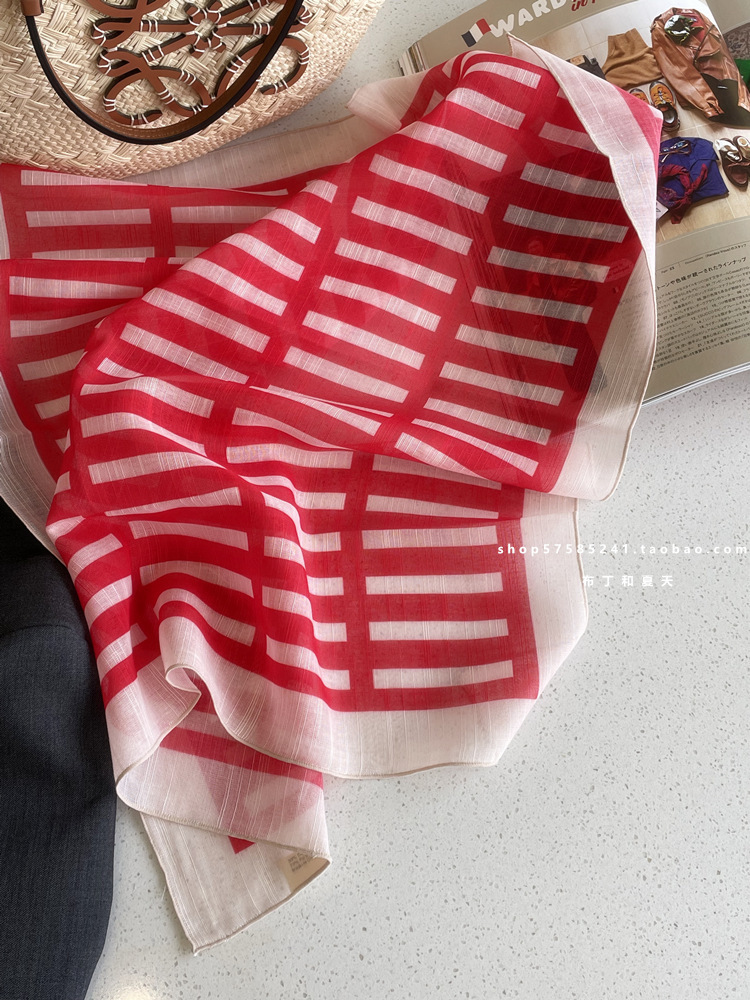 綿麻方巾合集 ~ 超多色柄砕花波点襟巾文芸森系頭巾髪帯包帯女