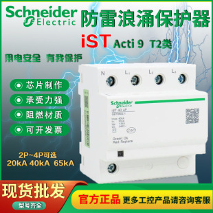 Surge Protector iST 20 2P AC340V iST40 4P 3P + N 65kA Lightning Protector Avoidance