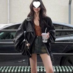 复古机车皮衣外套女2025春秋新款百搭气质设计感皮夹克洋气