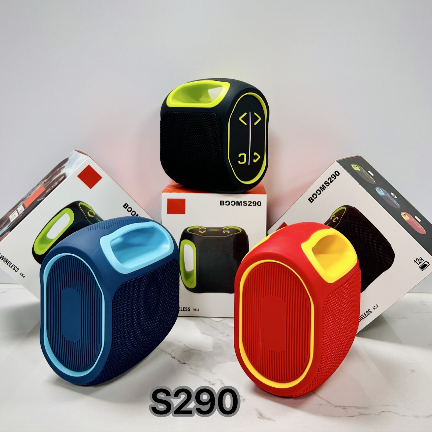 Booms290 Wireless Bluetooth Speaker Portable Outdoor Tws Series Subwoofer Waterproof Mini Audio Gift