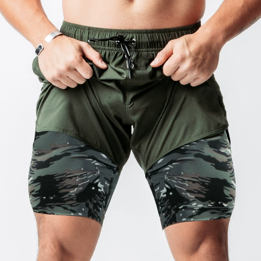 Summer travel trousers for leisure with zipper, quick dry shorts for gym