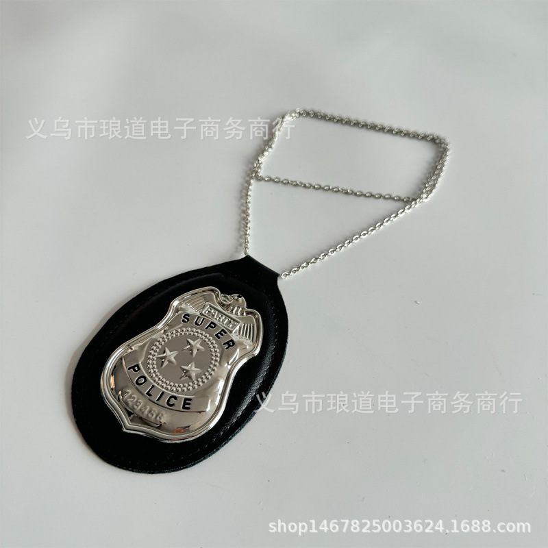 Toy, metal necklace, accessory, halloween, graduation party, cosplay, police