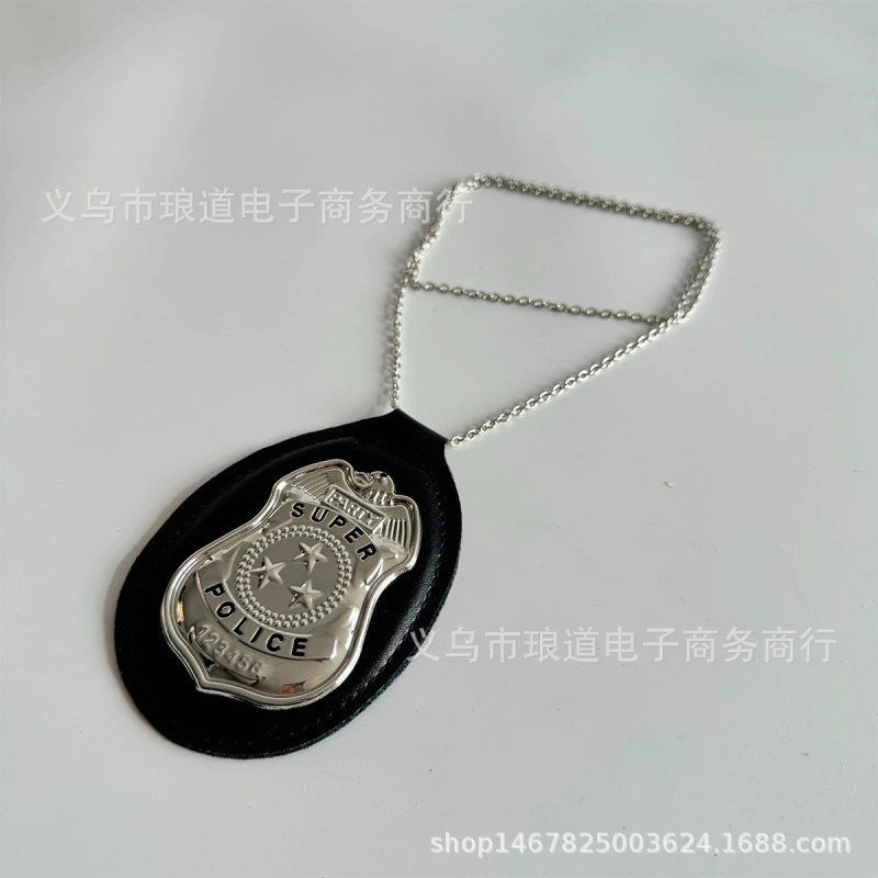 Toy, metal necklace, accessory, halloween, graduation party, cosplay, police