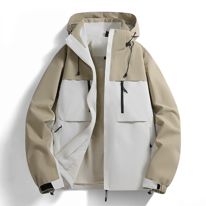 Veste de randonnée légère à capuche pour couple, imperméable et coupe-vent, pour jeunes_voghion.com