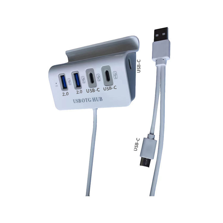 USB de uno a cuatro puertos de expansión Dock OTGHUB adaptador de interfaz múltiple Tipo C soporte de teléfono móvil divisor