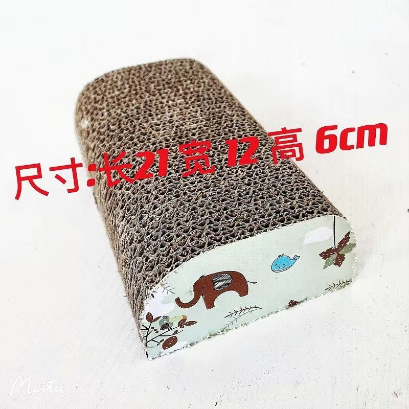 Pequeña tabla de agarre de gato en forma de piedra