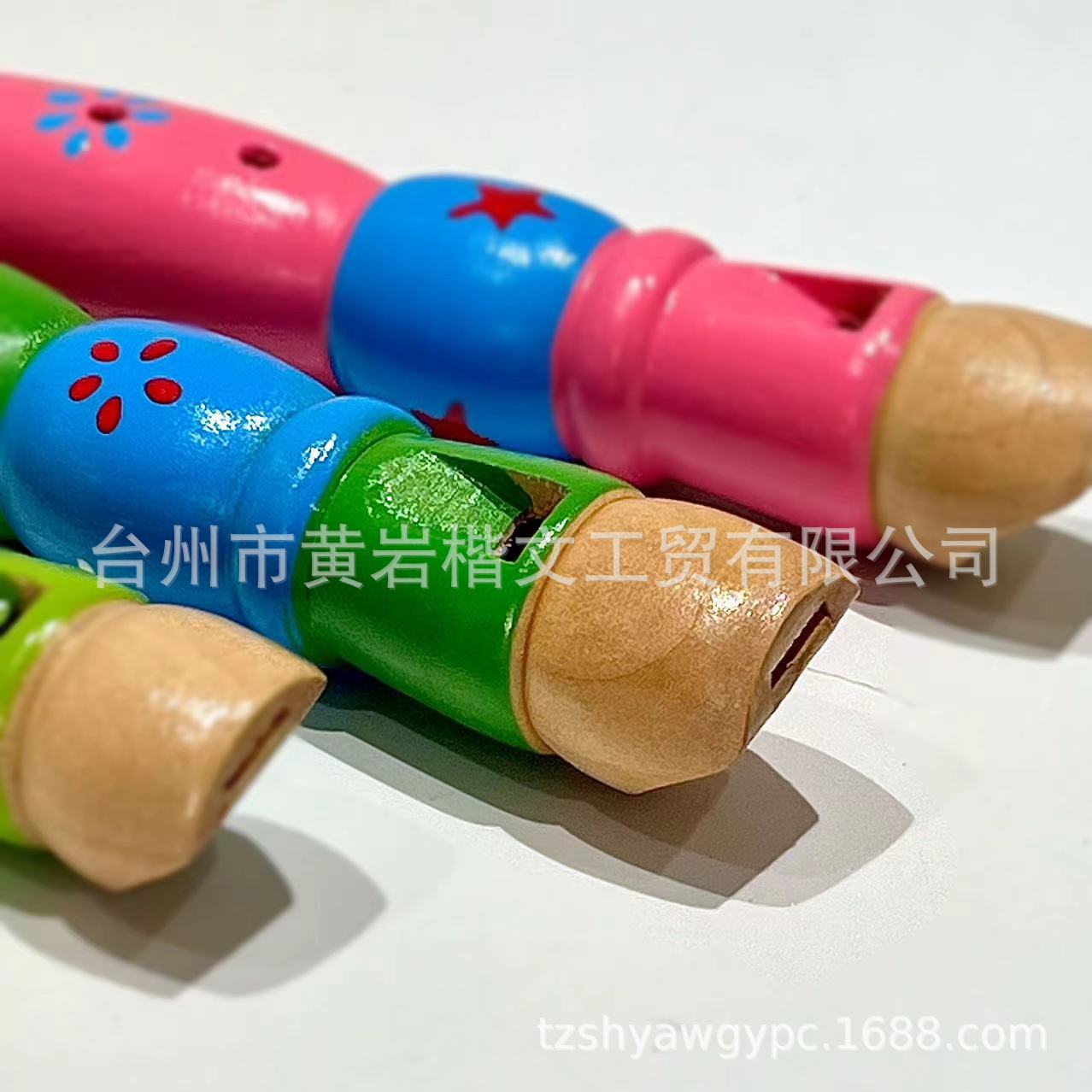 Artesanía de madera de Seis hoyos tocando el instrumento musical Piccolo de los niños clarinete kindergarten música instrumento musical de los niños al por mayor