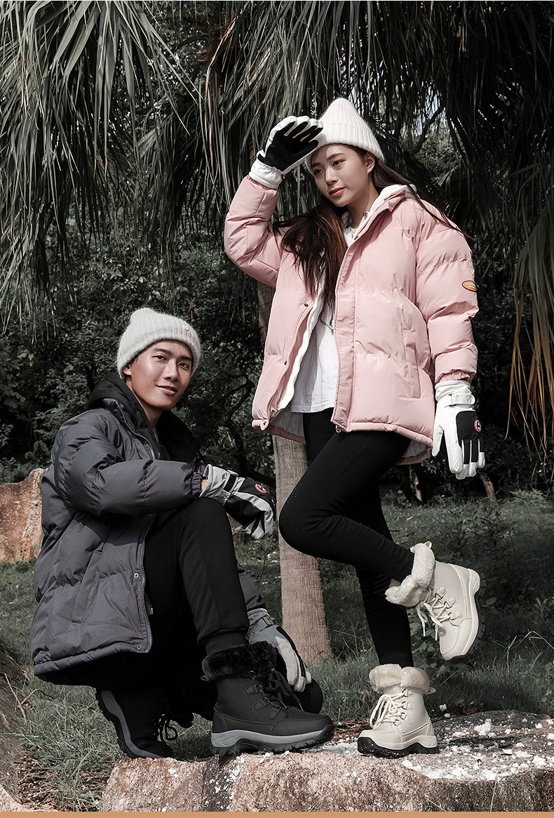 Snow Boots, High Top Men's And Women's Hiking Shoes, Cotton Shoes_voghion.com