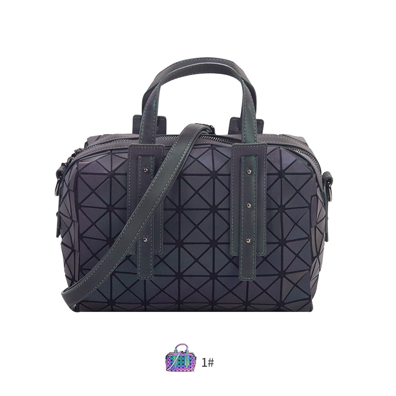 2023 nuevo bolso de las mujeres europeas y americanas moda bolso de las mujeres luminosas retro nicho rombo solo hombro crossbody almohada bolsa