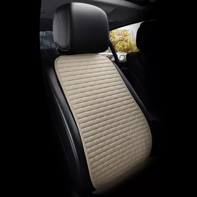 Seat cushion, seat cover, Seat Cover Linen Brick Seat Cushion - beige-backrest