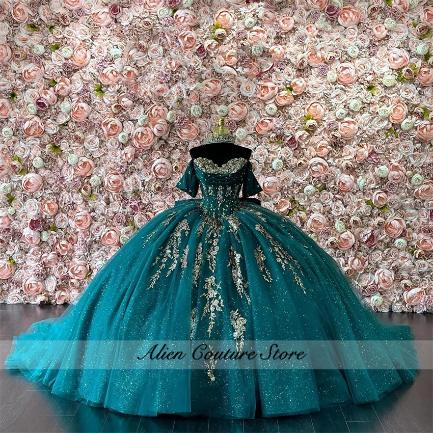 Dark Green Evening Dress with One-Shoulder French Heavy Appliqué 18-Year-Old Adult Dress Graduation Art Exam Host