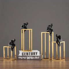 Modern creative home soft decoration decoration thinker model room study living room office decoration decoration