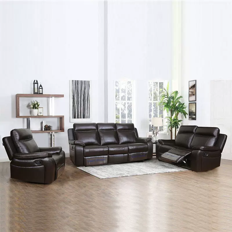 现代简欧多功能家庭影院沙发会所影音室影视厅1+2+3组合真皮沙发