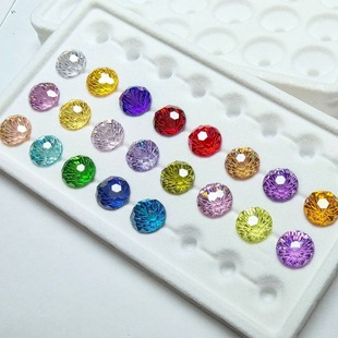 许先生珠宝 5A zircon firework cut 5/6/7/8/10 round sky fire cut jewelry DIY accessories bright diamond