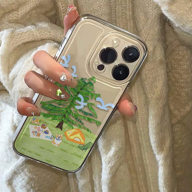 休闲草原适用苹果17PROMAX高级感手机壳iPhone16小众15防摔可爱14